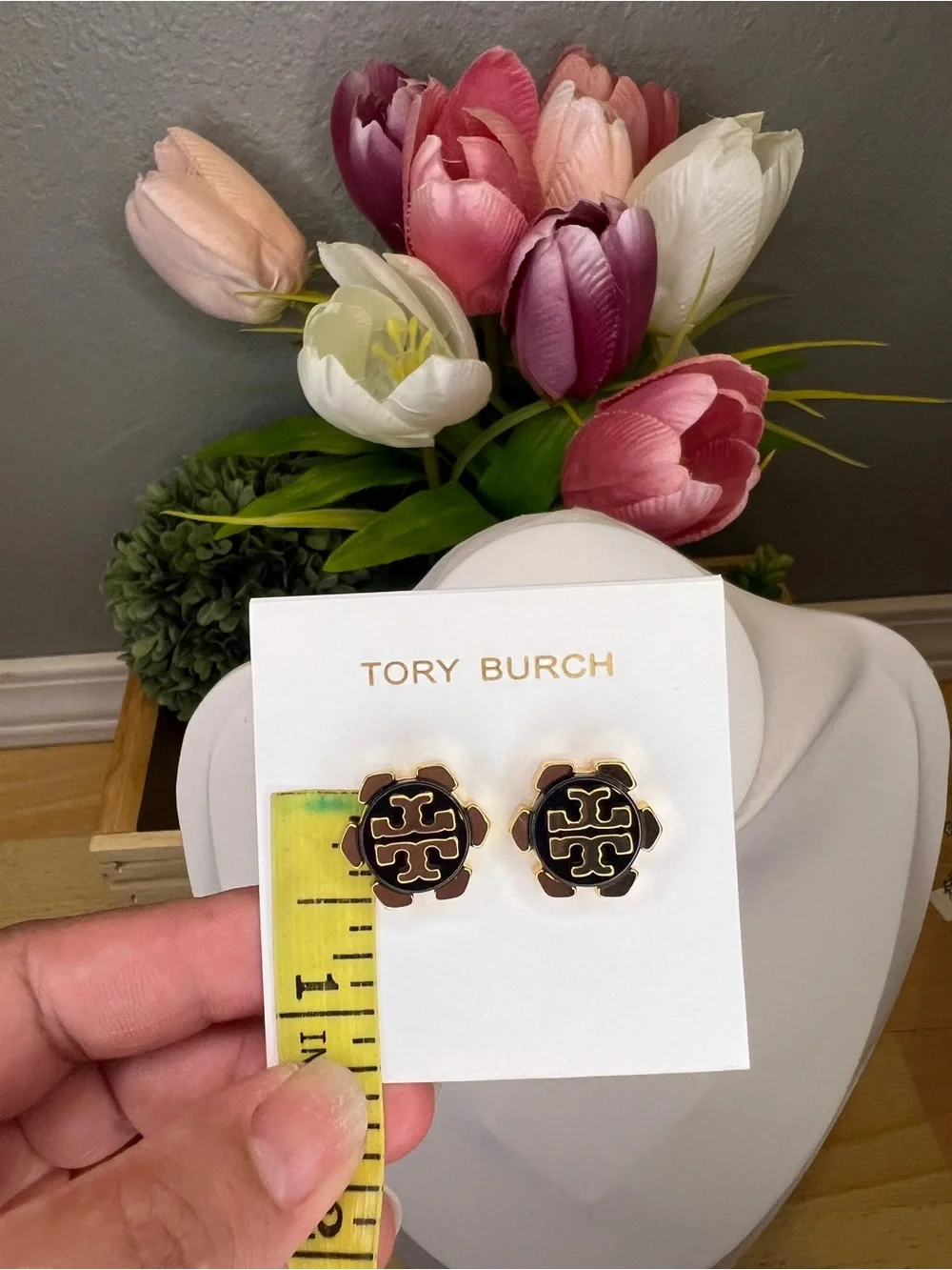 Tory Burch Black/Gold Earrings